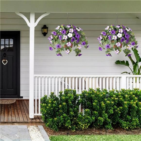 Artificial Fake Flowers Plants for Outdoor Decoration, 2PCS Spring Faux - Picture 6 of 8